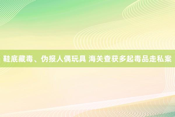 鞋底藏毒、伪报人偶玩具 海关查获多起毒品走私案