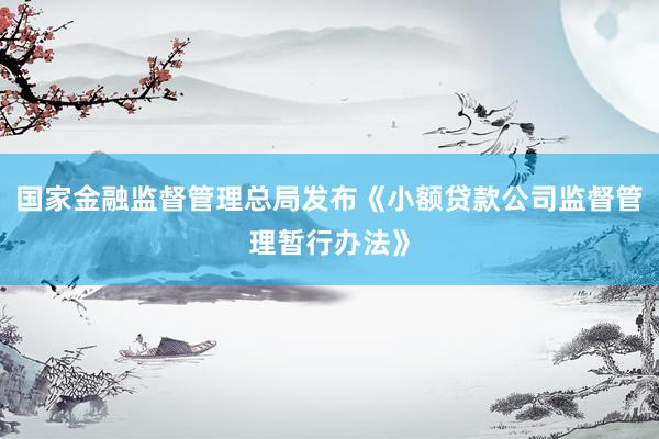 国家金融监督管理总局发布《小额贷款公司监督管理暂行办法》