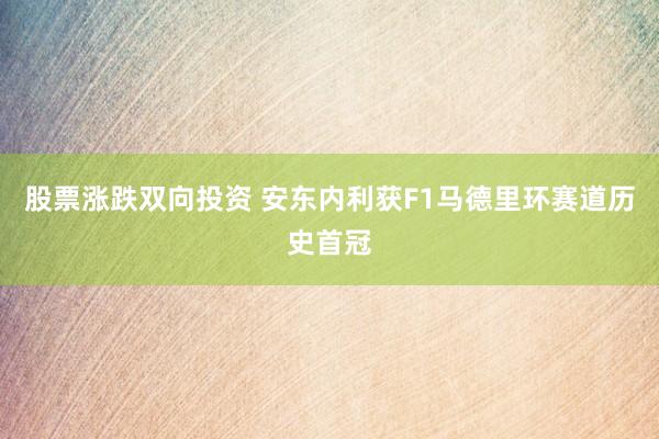 股票涨跌双向投资 安东内利获F1马德里环赛道历史首冠